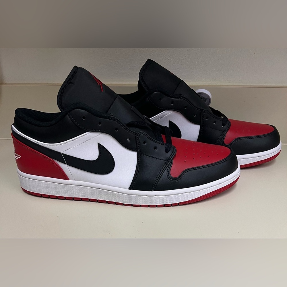 Jordan 1 Bred Toe 2.0, Black, White, and Red, Size 14, New - Picture 2 of 14